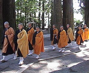 Buddhist Monks, Okunoin, Mount Koya