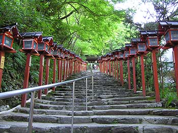 Stairs to Temple, Kibune, Kyoto