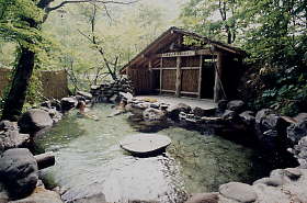 Outdoor Hot Spring Bath at Nurukawa Sanso