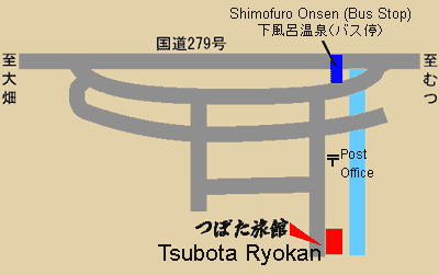 Map to Tsubota Ryokan