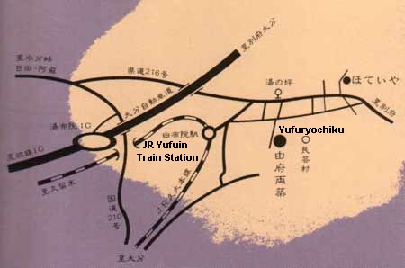 Directions to Yufuryochiku Ryokan Yufuin