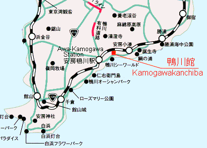 Map to Kamogawakanchiba