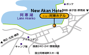Map to the New Akan Hotel