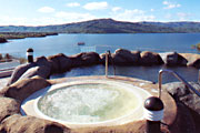 Outdoor Hot Spring Bath at the New Akan Hotel