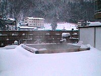 Outdoor Hot Spring Bath in Winter at Minakami Fujiya Hotel