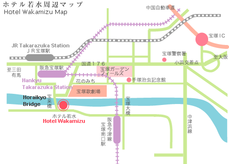 Map to Hotel Wakamizu