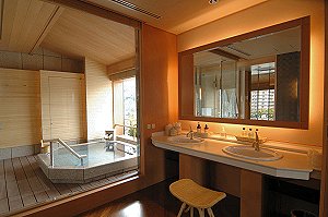 Deluxe Room Hot Spring Bath at Hotel Wakamizu
