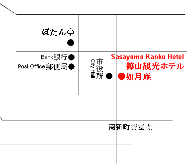 Map to Sasayama Kanko Hotel