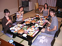 Guests Enjoying Dinner (your meal may differ)