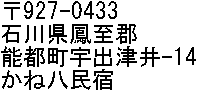 Kanehachi Minshuku's Address