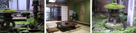 Japanese Garden and Guest Room at Murataya
