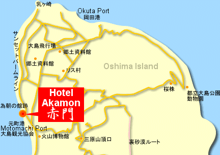 Map to Hotel Akamon