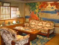 Lobby inside Tsutaya Ryokan