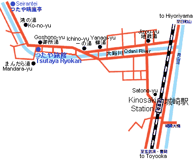 Map to Tsutaya Ryokan