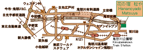 Map to Hananoyado Matsuya