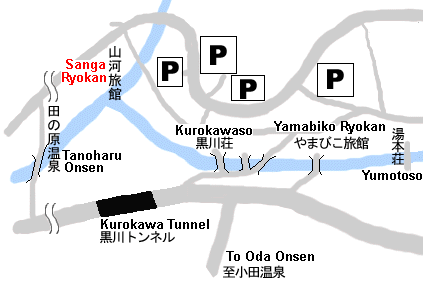 Map to Sanga Ryokan