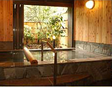 "Family Hot Spring Bath" (can be used privately) at Yamabiko Ryokan