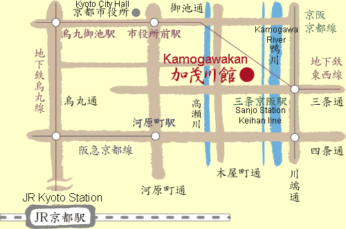Map to Kamogawakan