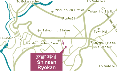 Map to Shinsen Ryokan
