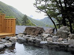 Outdoor Hot Spring Bath at Nakanoyu Onsen Ryokan