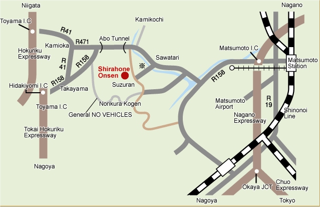 Map to Saito Ryokan