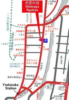 Map to Shimaya Ryokan