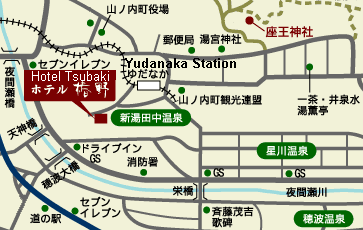 Map to Hotel Tsubakino