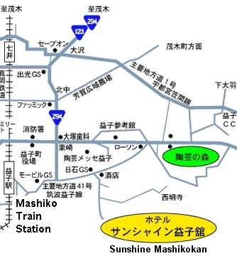 Map to Sunshine Mashikokan