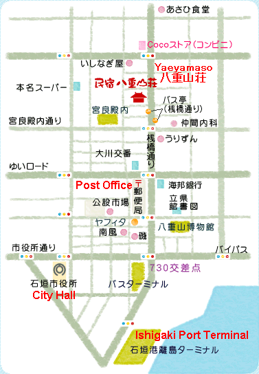 map of Yaeyamaso