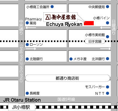 Map to Echuya Ryokan
