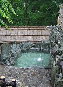 Shared Outdoor Hot Spring Bath at Hotel Hikyonoyu