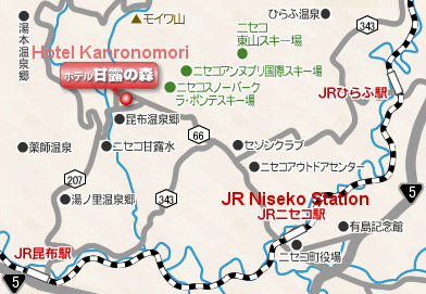 Map to Hotel Kanronomori