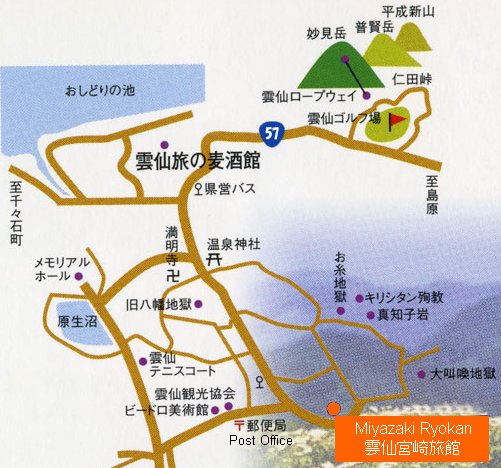 Map to Miyazaki Ryokan
