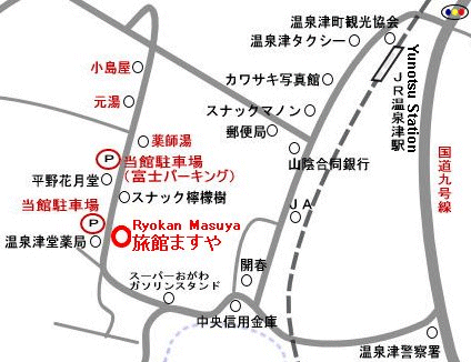 Map to Yunotsu Onsen Masuya