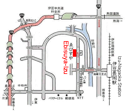 Map to Ebisuya-Izu