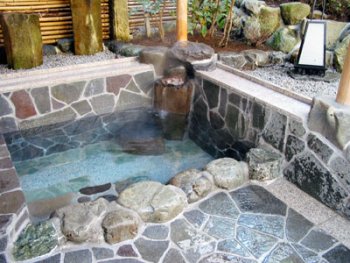 Private Hot Spring Bath in 'Kyouya' House at Kona Besso