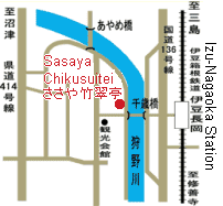 Map to Sasaya Chikusuitei