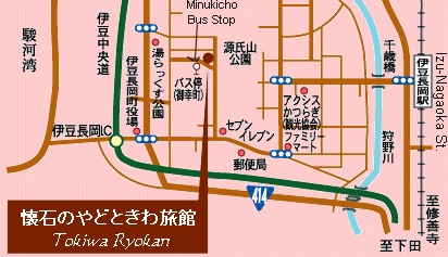 Map to Tokiwa Ryokan