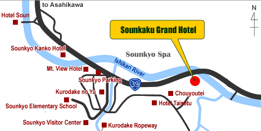 Directions to Sounkaku Grand Hotel