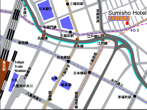 Directions to the Sumisho Hotel