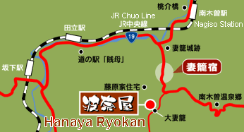 Map to Hanaya Ryokan