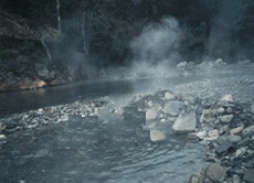 Hot Spring Bath in the Oto River