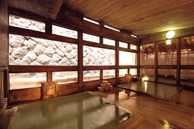 Indoor Hot Spring Bath at Omiya Ryokan