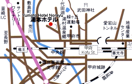 Map to Yumoto Hotel Norayu