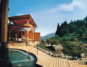 Outdoor Hot Spring Bath at Hotel Futaba