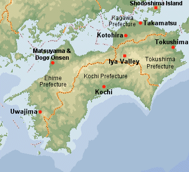 Ryokans in the Shikoku Region