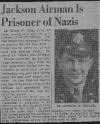 Newspaper article notifying POW status