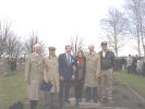 Helga and POWs at memorial site