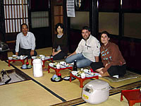 Guests Enjoying Dinner (your meal may differ)