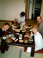 Guests Enjoying Dinner (your meal may differ)